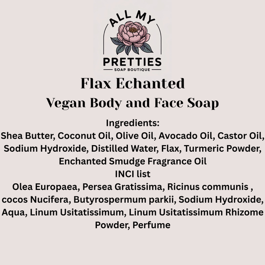 Flax Enchanted Turmeric Vegan Body and Face Soap