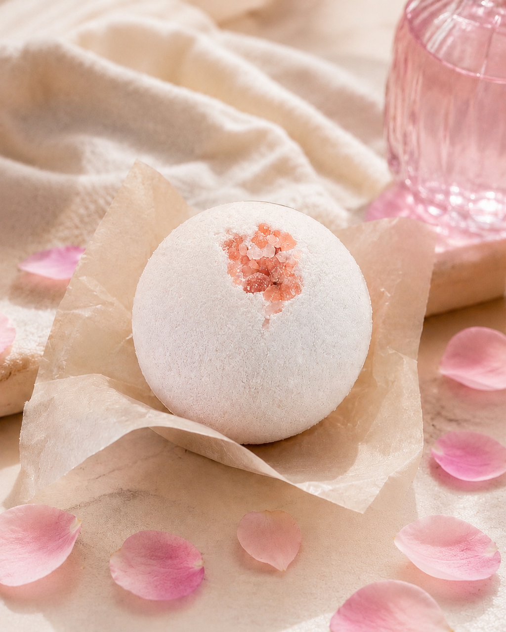 Frosted Petals Clay & Mineral Bath Bomb
