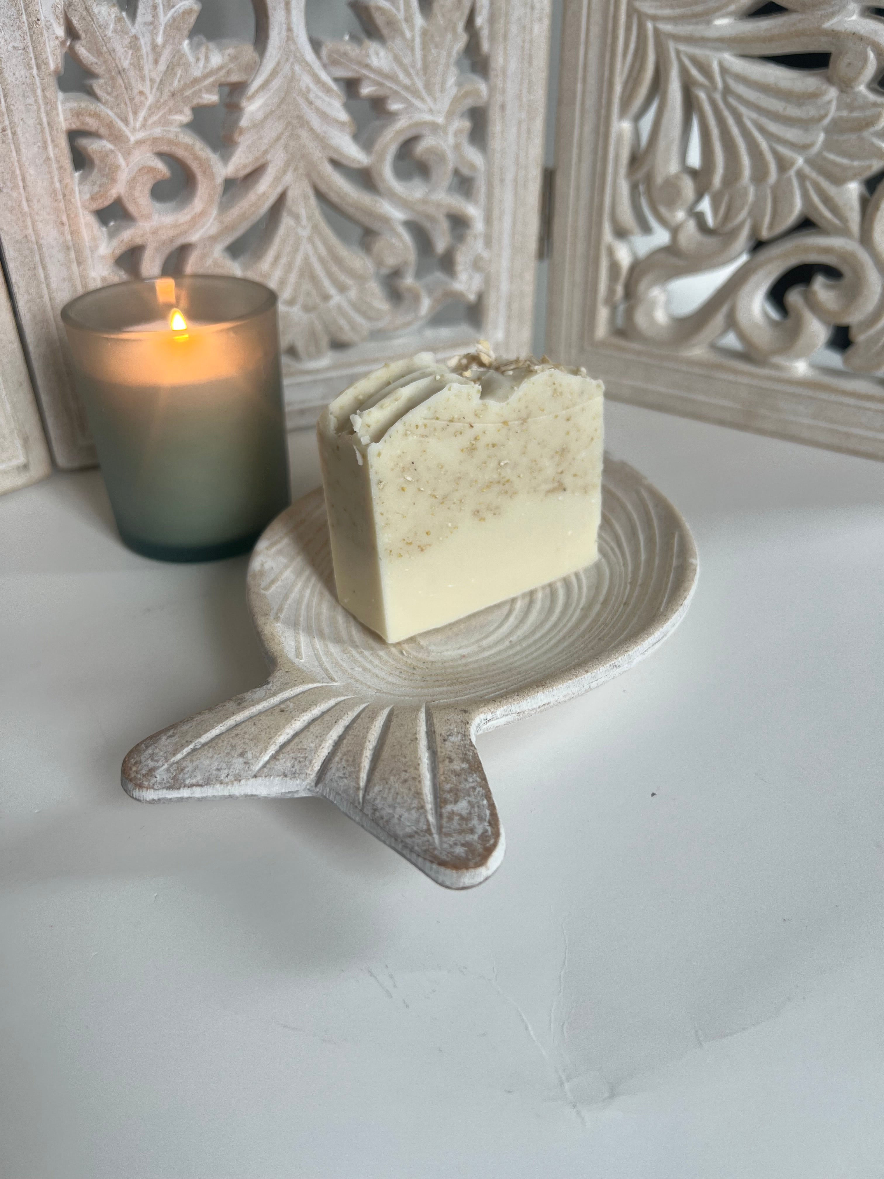 Unscented Coconut Milk & Oatmeal Exfoliating Soap