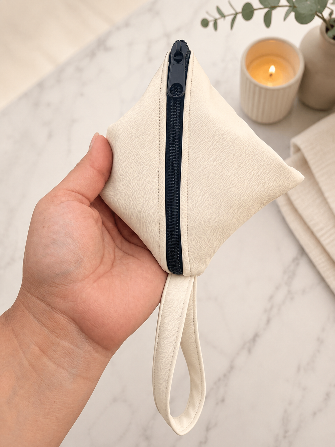 Buttercream PU Premium Vegan Leather Travel Soap Keeper