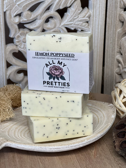 Lemon Poppyseed Vegan Body and Face Soap