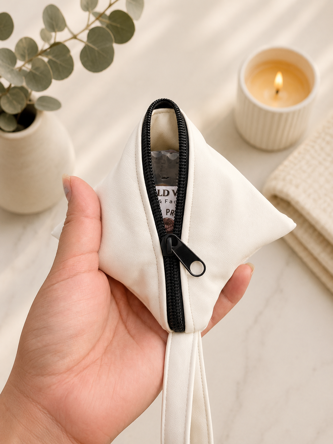 Buttercream PU Premium Vegan Leather Travel Soap Keeper