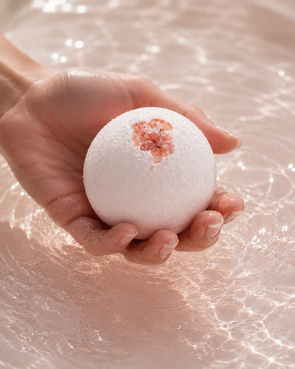 Frosted Petals Clay & Mineral Bath Bomb