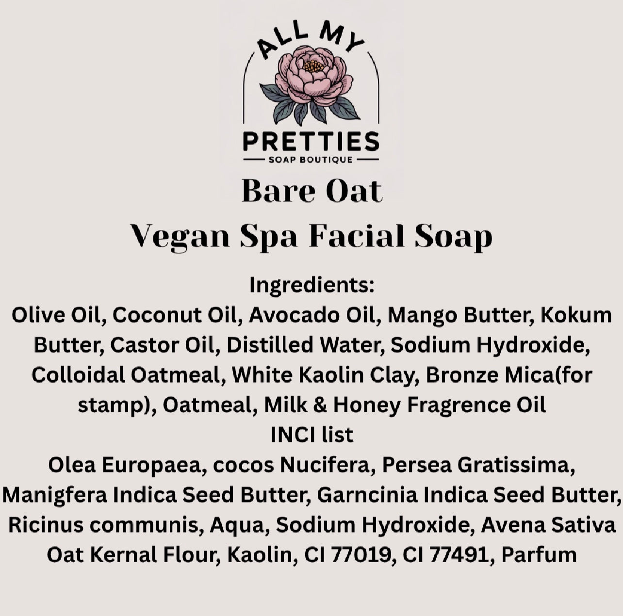 Bare Oat Spa Face Soap