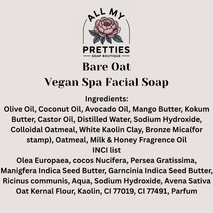 Bare Oat - Vegan Spa Face Soap