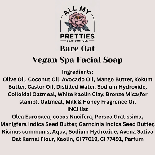 Bare Oat - Vegan Spa Face Soap
