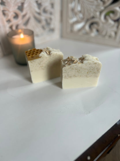 Unscented, Oatmeal & Coconut Milk Vegan Body and Face Soap