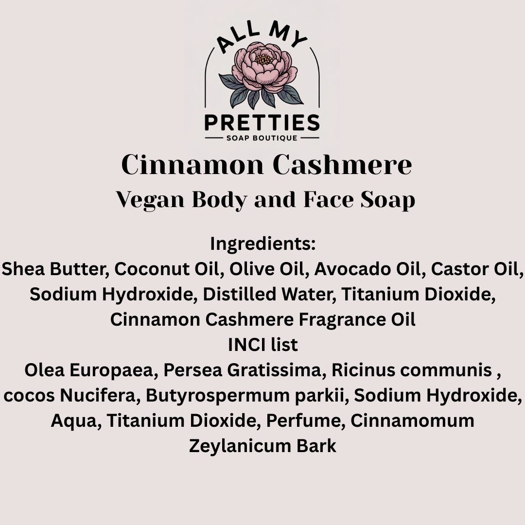 Cinnamon Cashmere Vegan Body and Face Soap