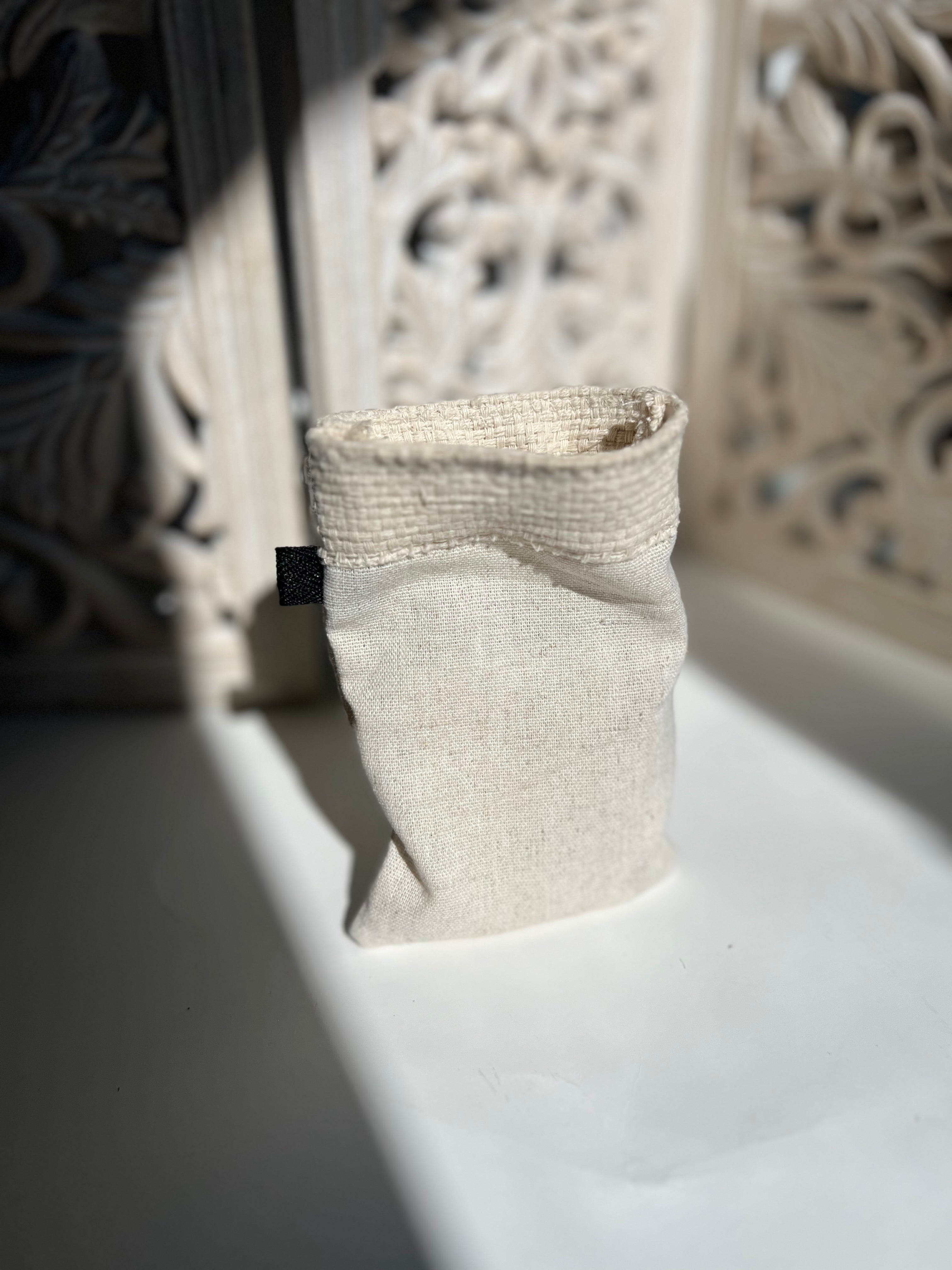 Monks Cloth, Linen, Rayon, 100% Cotton Soap Saver Bag