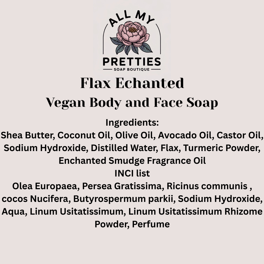Flax Enchanted Turmeric Vegan Body and Face Soap