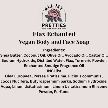 Flax Enchanted Turmeric Vegan Body and Face Soap
