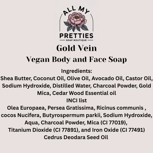 Gold Vein Vegan Body and Face Soap