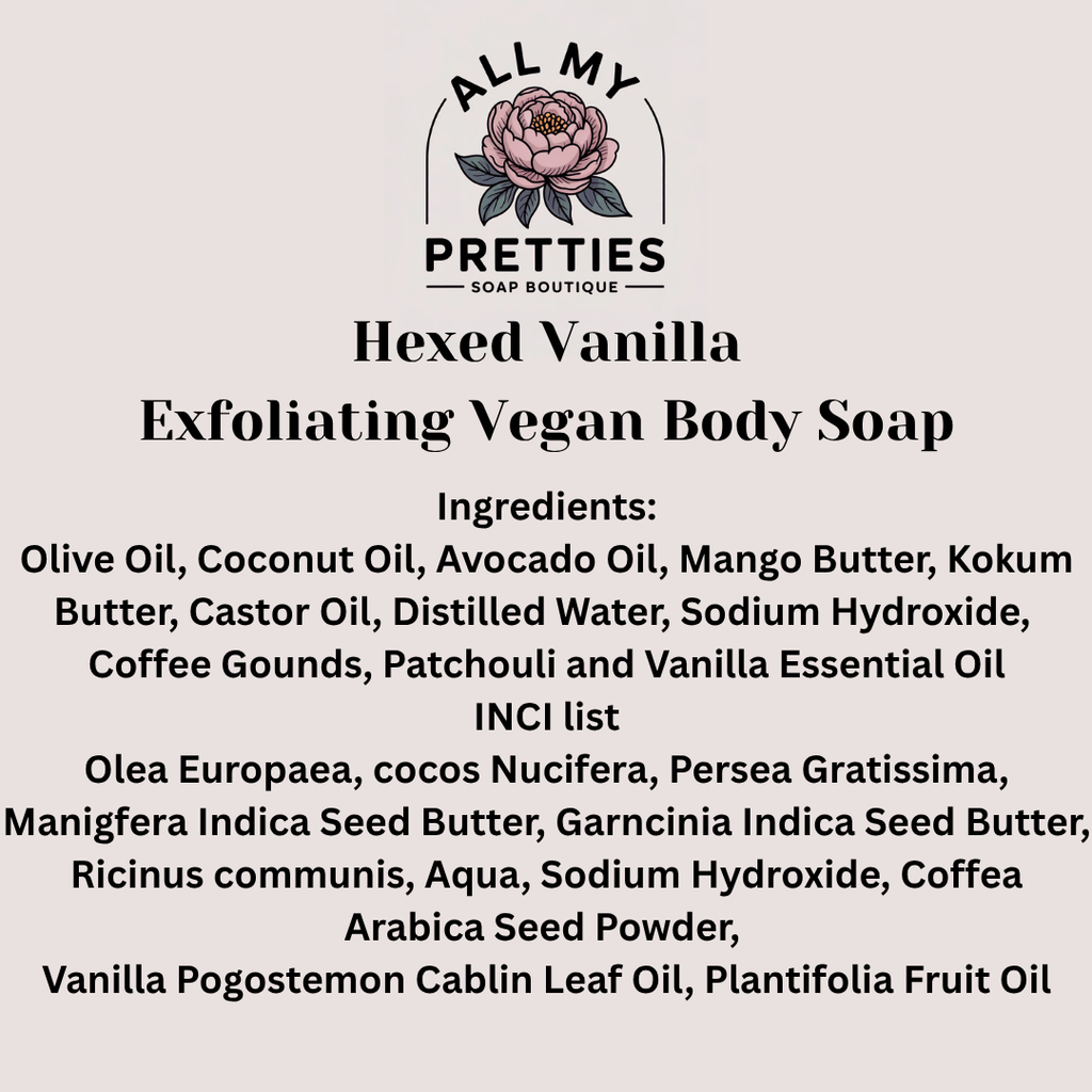 Hexed Vanilla - Exfoliating Coffee Grind Vegan Bath Soap