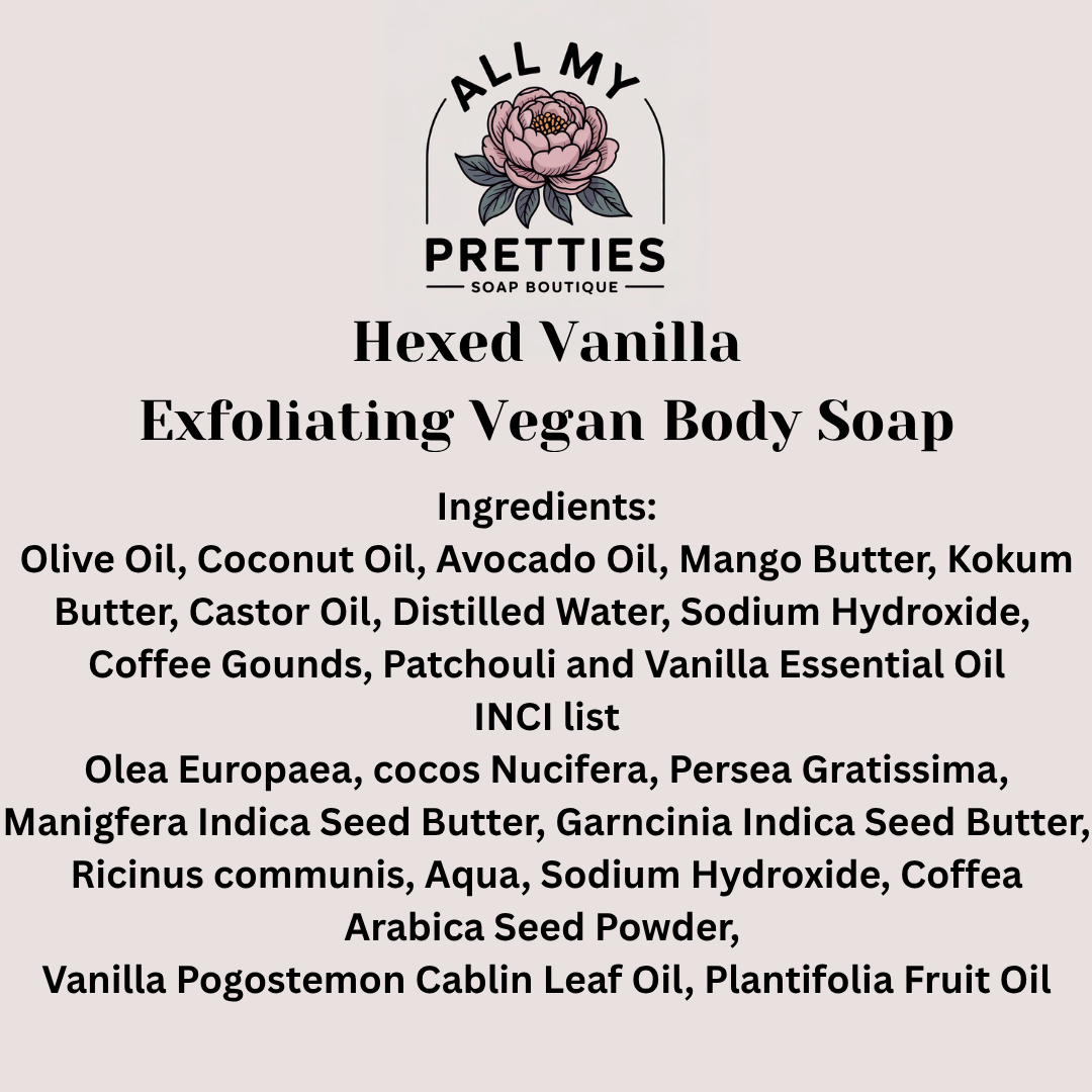 Hexed Vanilla - Exfoliating Coffee Grind Vegan Bath Soap
