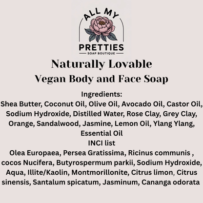 Naturally Lovable Vegan Body and Face Soap