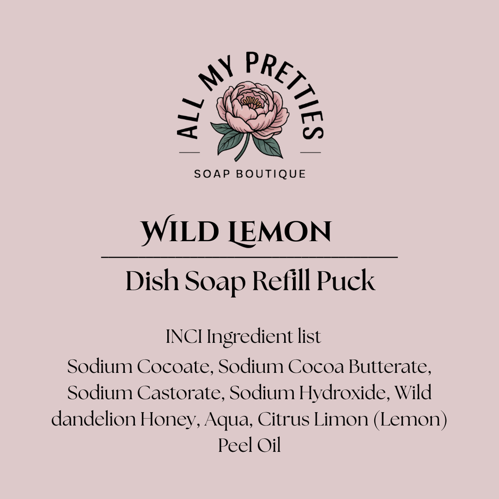 Lemongrass Solid Dish Soap refill puck